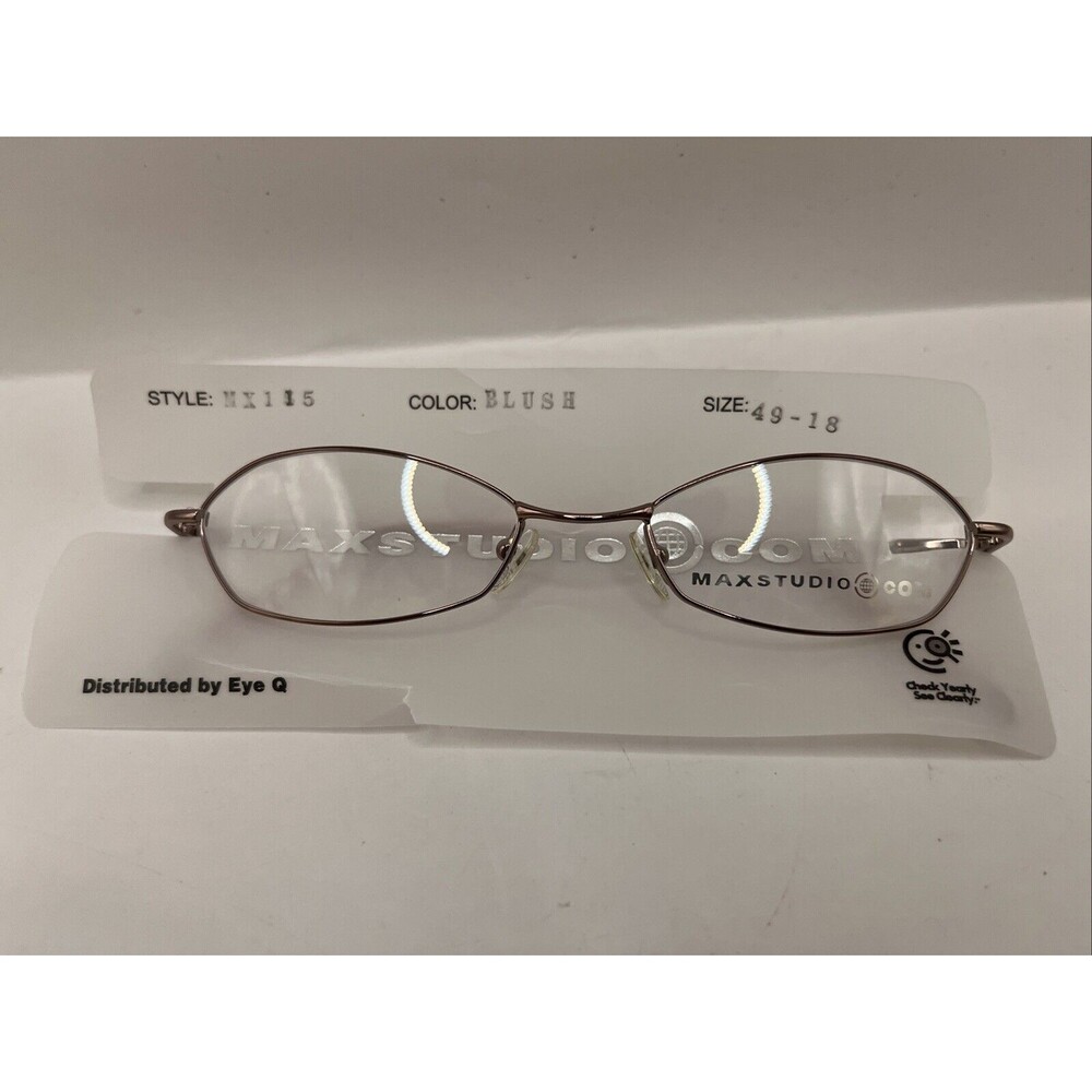 Max Studio Eyeglasses MX115 Blush Designer Demo Lens Red 49-18-135